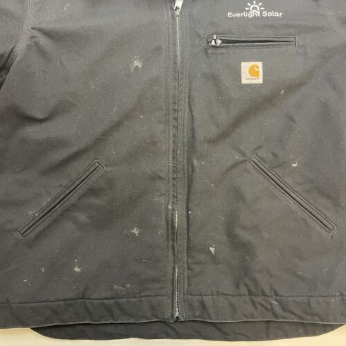 Carhartt Canvas Detroit Work Jacket Size XL 103828 BLK Blanket Lined