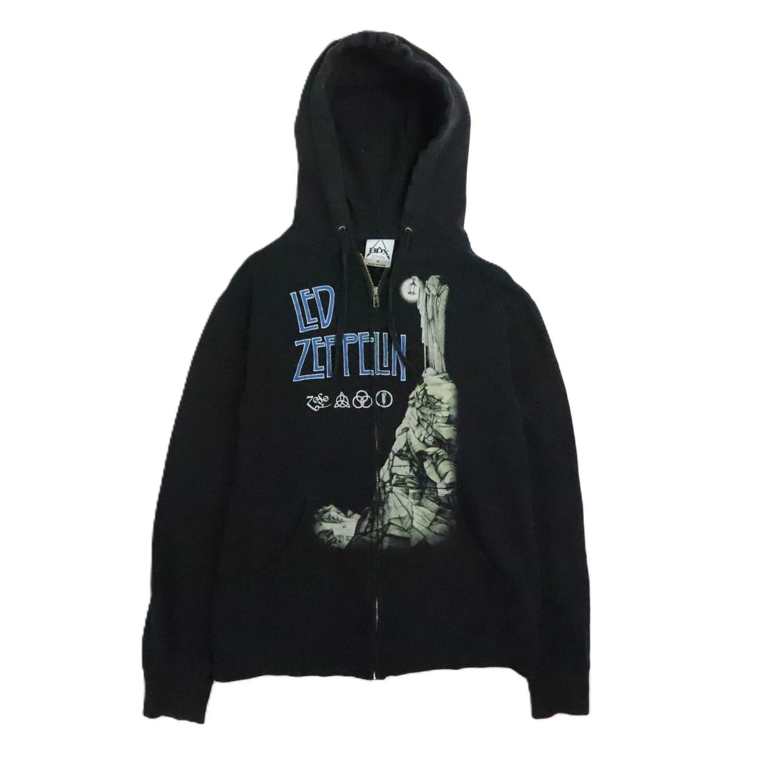 Led Zeppelin Zoso Full Zip Sweatshirt Hoodie Size Small Music
