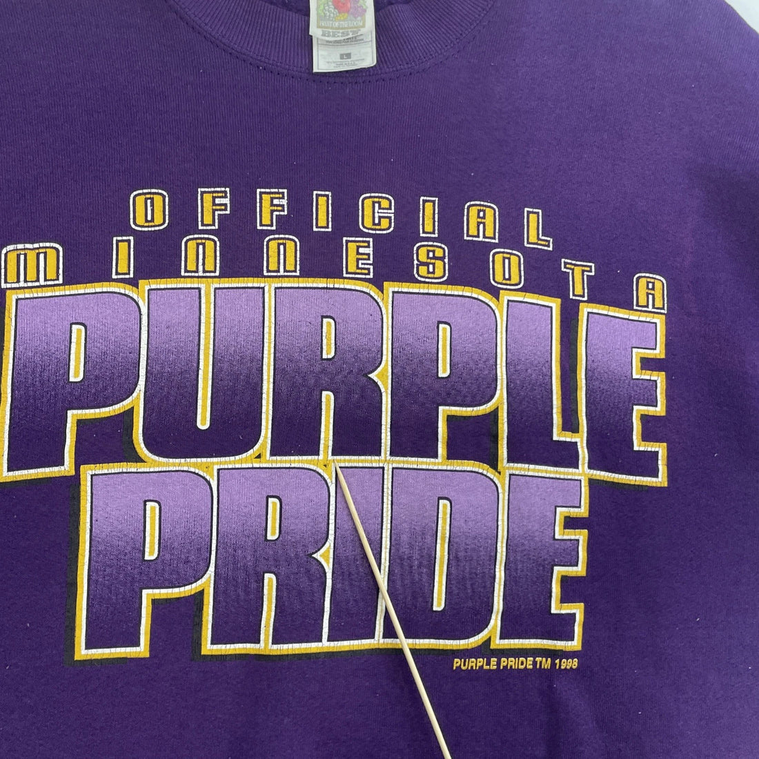 Vintage Minnesota Vikings Purple Pride Sweatshirt Crewneck Size Large NFL