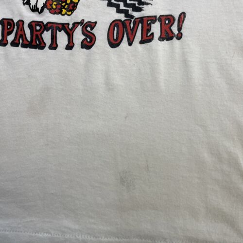 Vintage Hey Spuds The Party's Over Beer Promo T-Shirt Size XL 80s