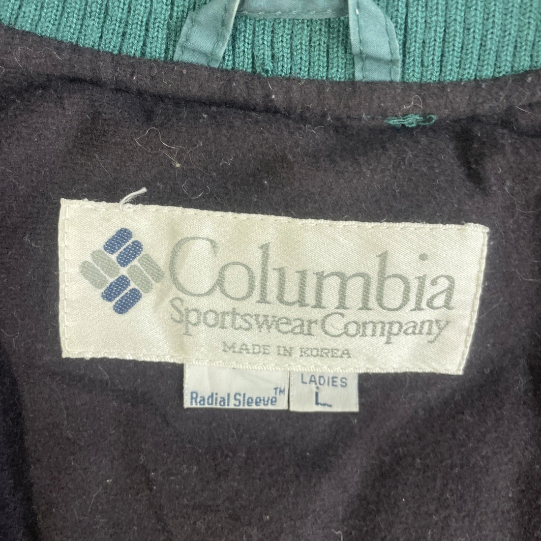 Vintage Columbia Quilted Bomber Jacket Womens Size Large Green