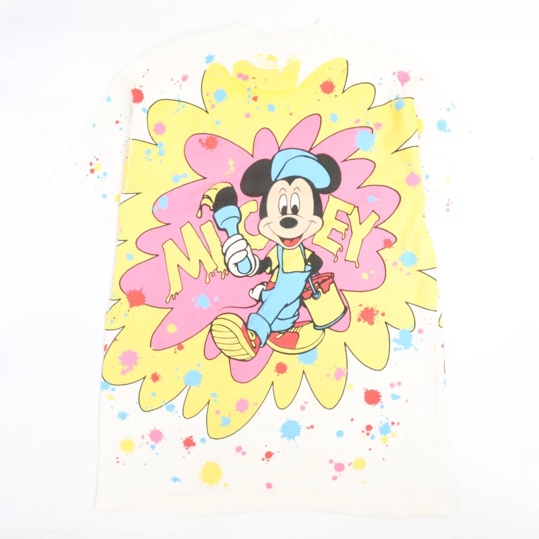 Vintage Mickey Mouse Paint Disney T-Shirt One Size Fits All Over Print