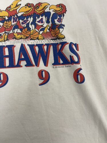 Vintage Kansas Jayhawks Big 8 Champions T-Shirt Size XL 1996 90s NCAA