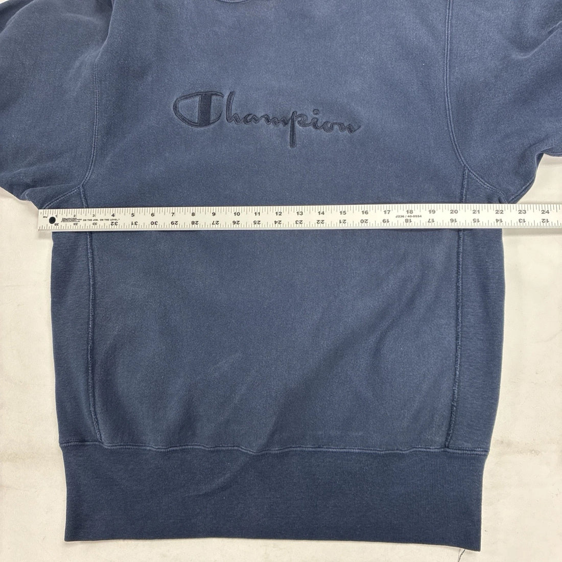 Vintage Champion Spell Out Crewneck Sweatshirt Size XL Blue
