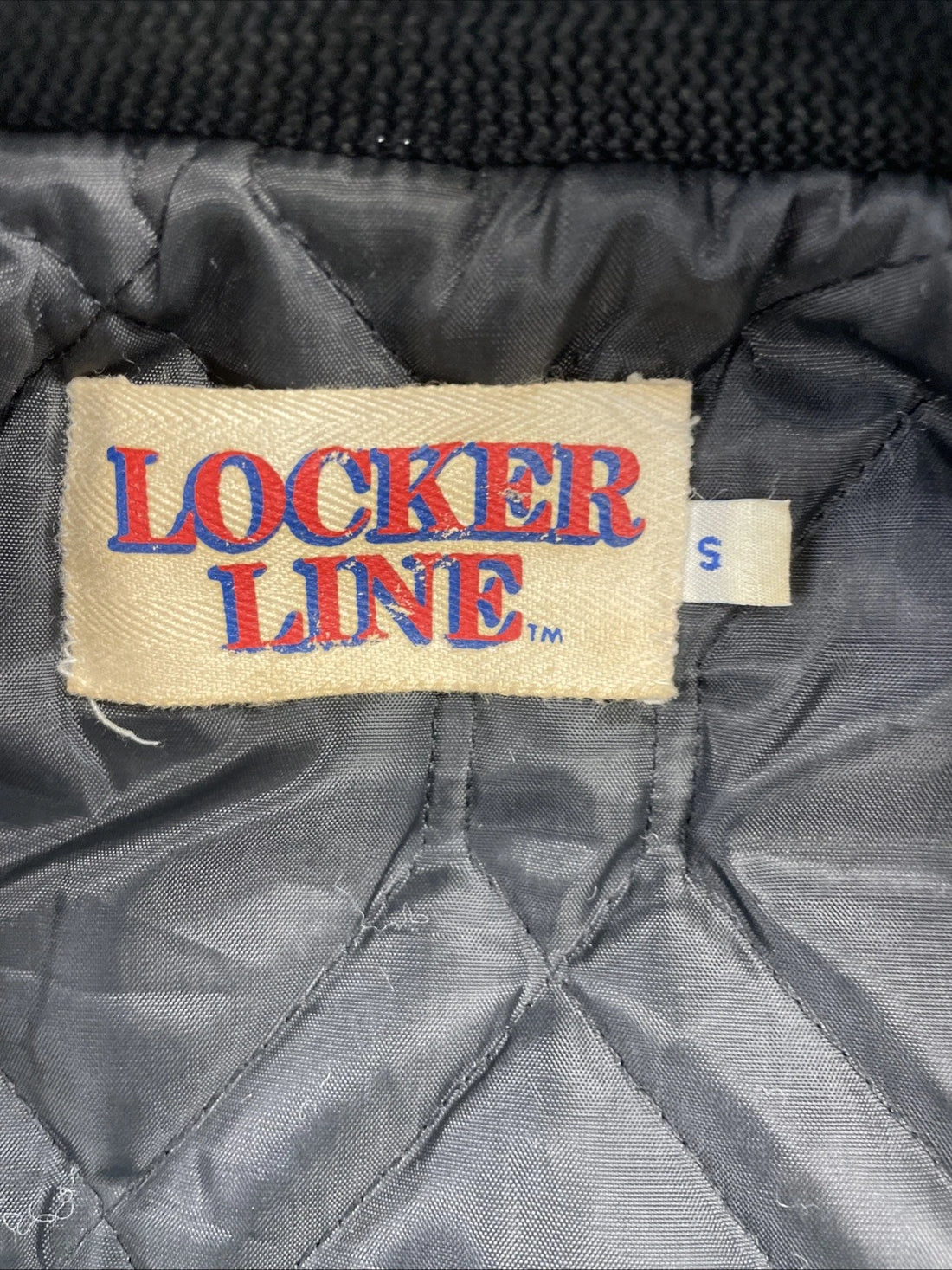 Vintage Los Angeles Oakland Raiders Locker Line Satin Bomber Jacket Small NFL