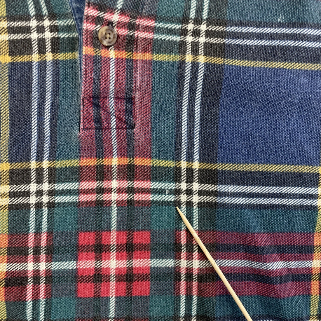 Vintage Lands' End Rugby Shirt Size Large Plaid