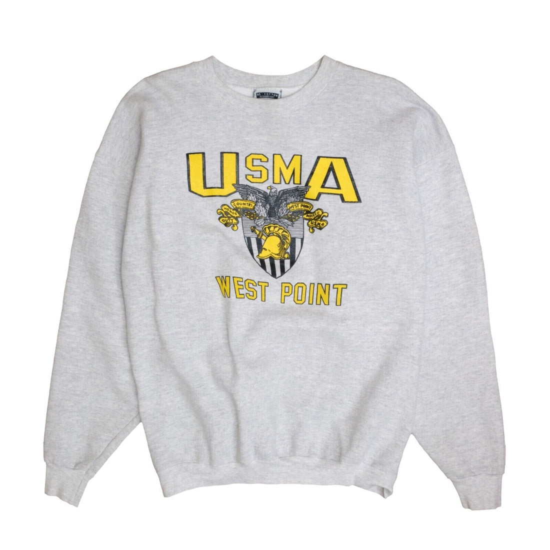 Vintage USMA West Point Sweatshirt Crewneck Size Large Gray 90s
