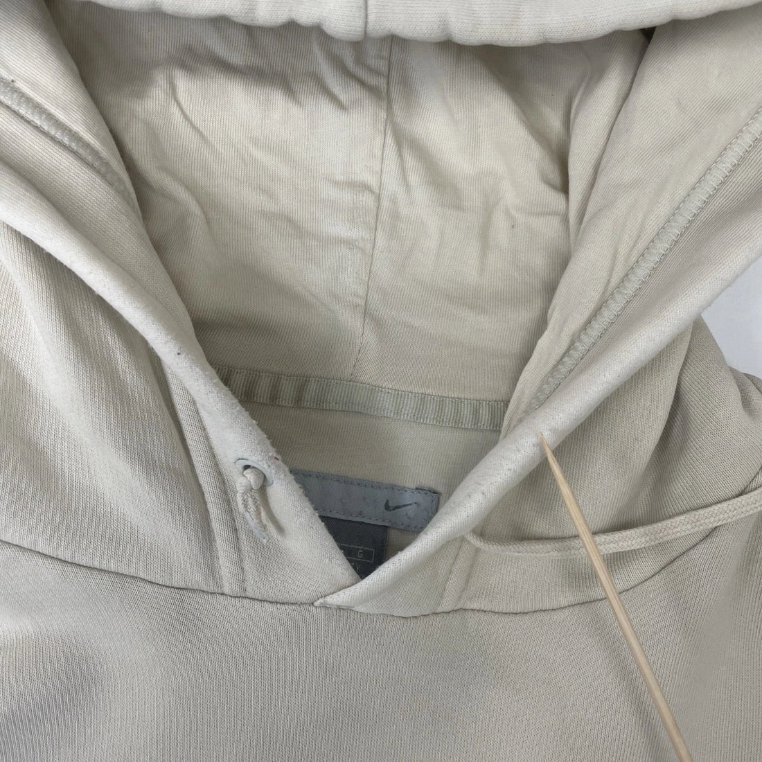 Vintage Nike Sweatshirt Hoodie Size Large Cream