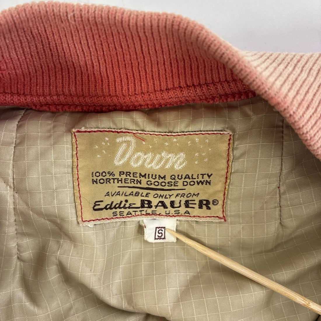 Vintage Eddie Bauer Quilted Down Puffer Skyliner Jacket Size Small 50s