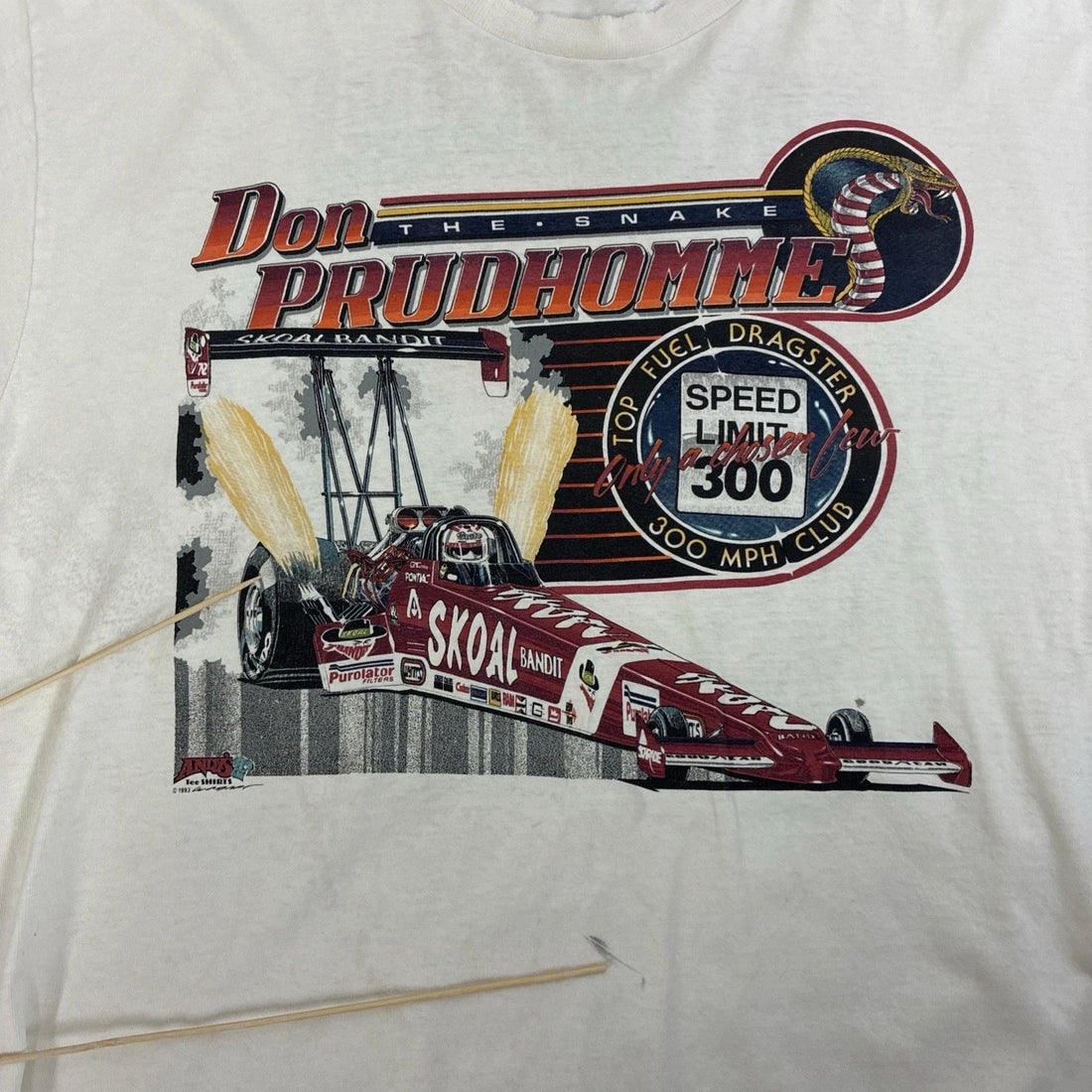 Vintage Don Prudhomme Racing T-Shirt Size XL 1993 90s
