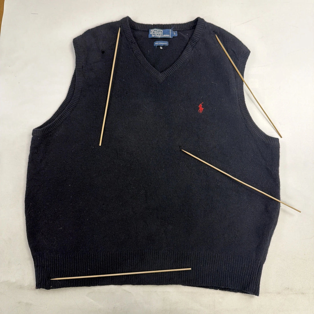 Vintage Polo Ralph Lauren Lambswool Sweater Vest Size Large
