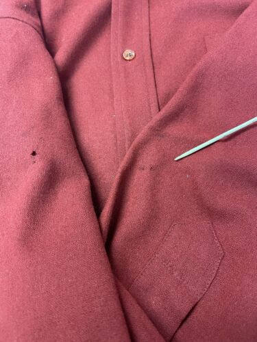 Vintage Pendleton Wool Button Up Lodge Shirt Size XL Red Made USA