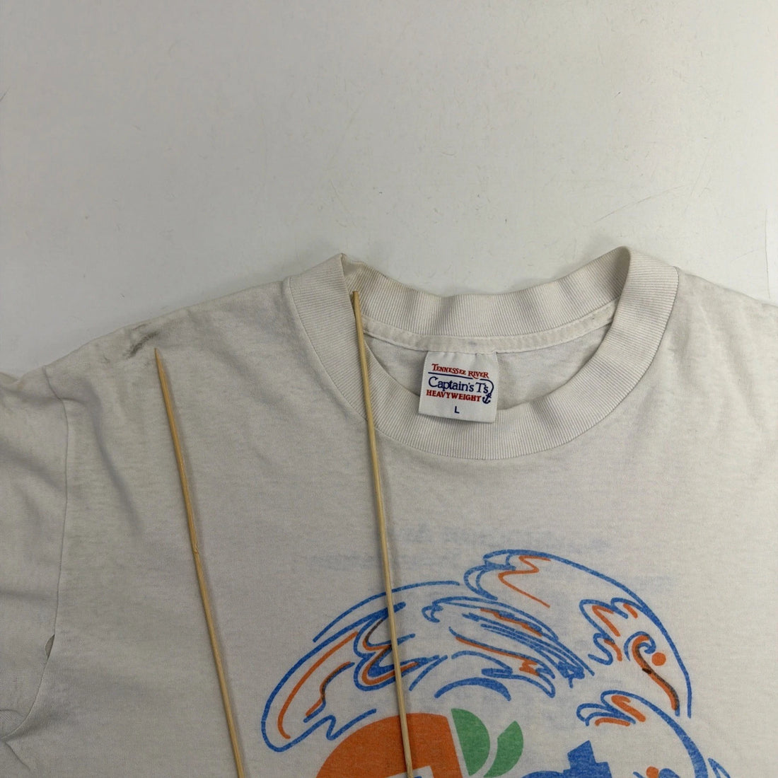 Vintage Sunkist Tennis T-Shirt Size Large Double Sided 80s