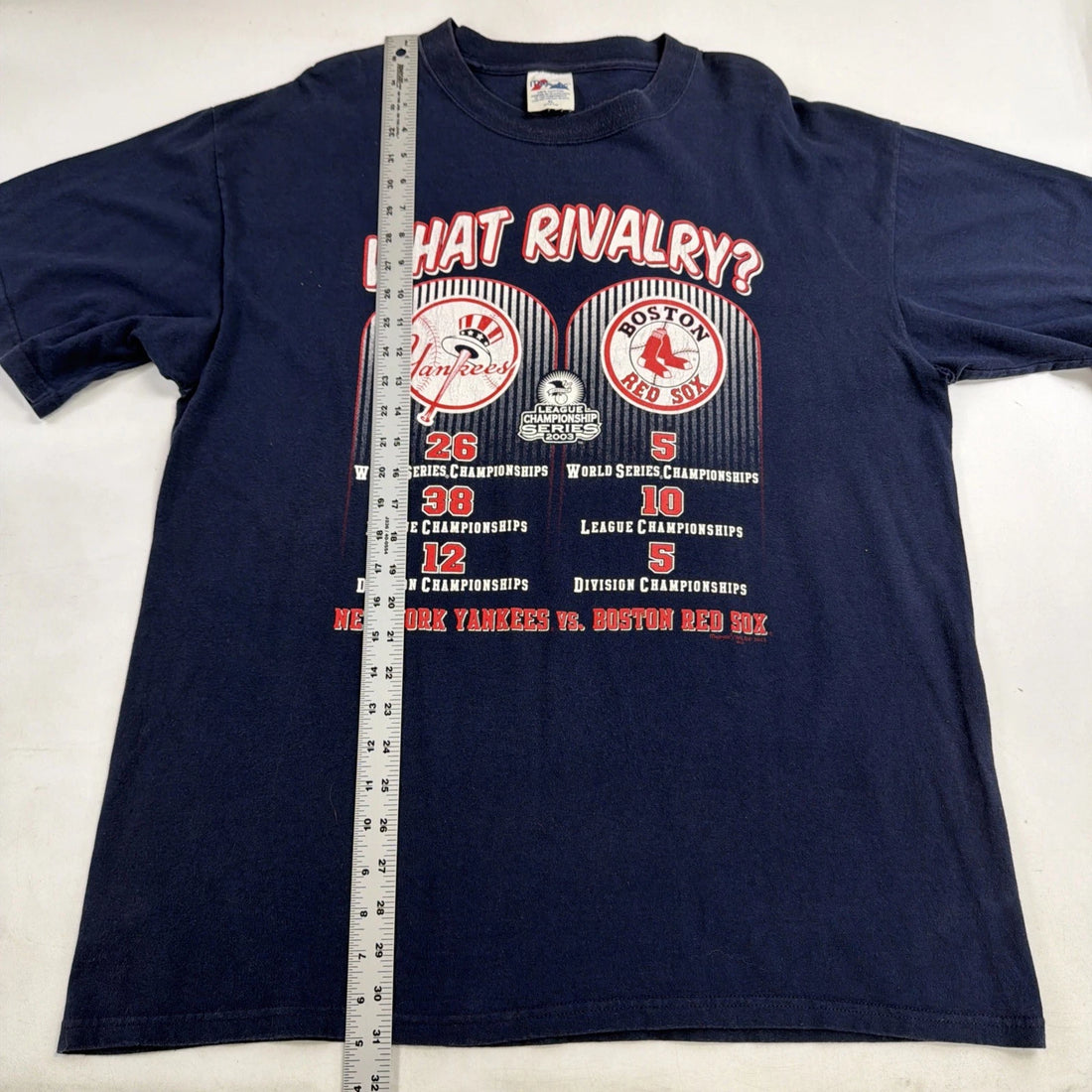 Vintage Yankees Red Sox Rivalry T-Shirt Size XL 2003 MLB