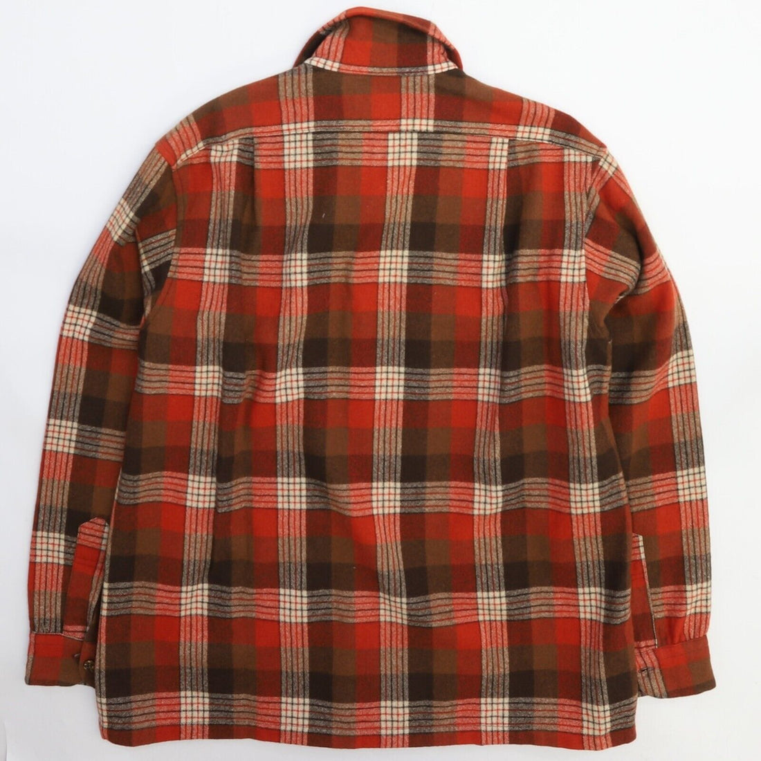 Vintage Pendleton Wool Board Button Up Shirt Size Large Red Plaid