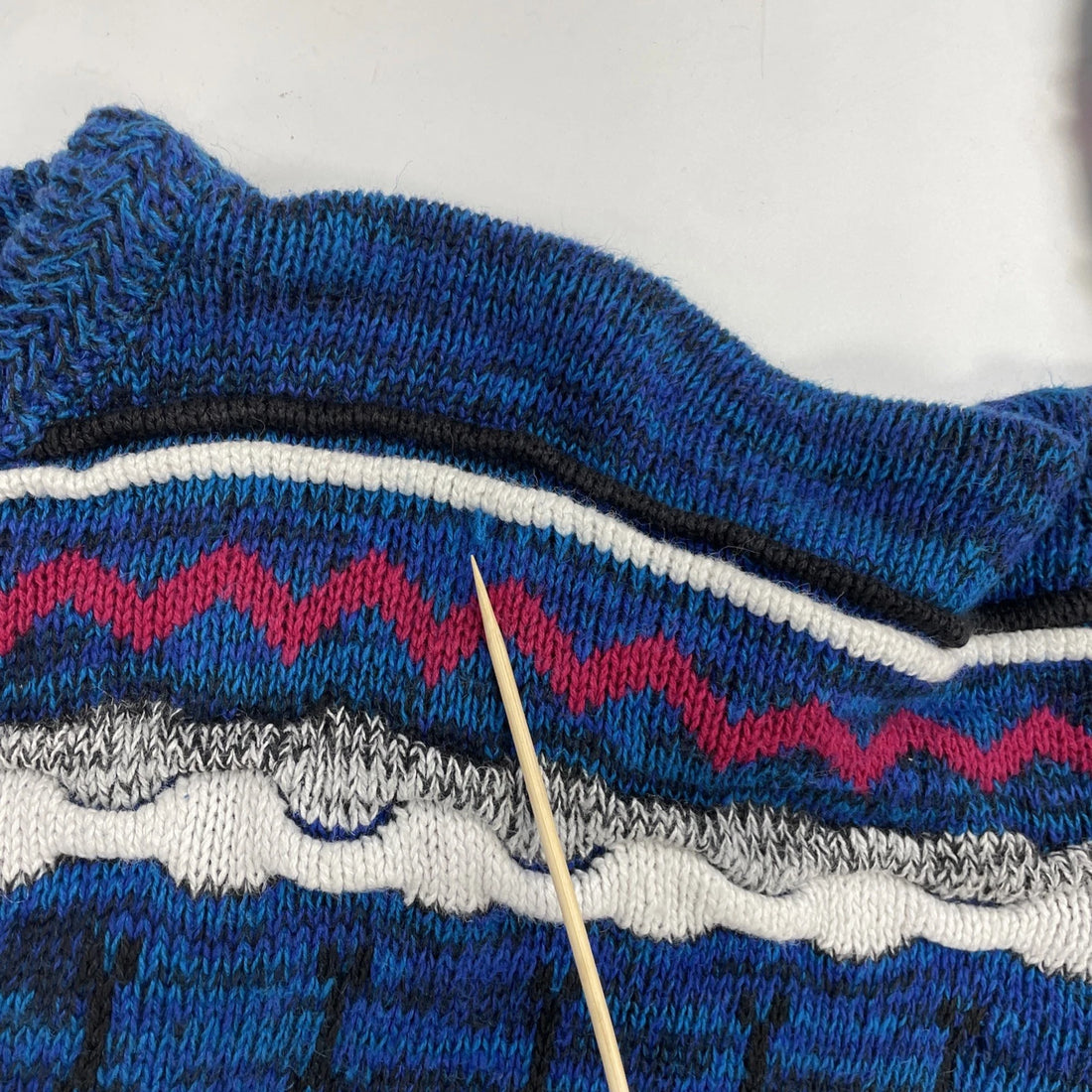 Vintage Mache 3D Knit Crewneck Sweater Size Large