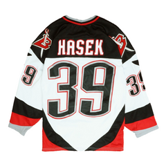 Dominik Hasek Buffalo Sabres White 1996-2006 Throwback CCM NHL Jersey
