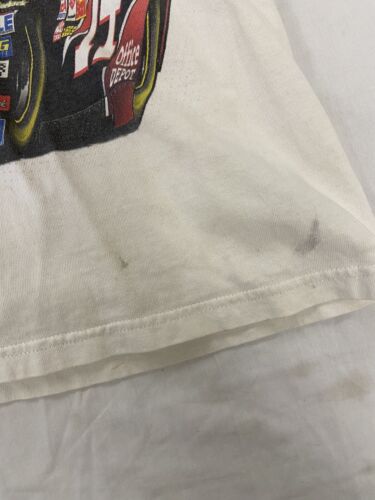 Vintage Tony Stewart Racing Chase T-Shirt Size XL White All Over Print NASCAR