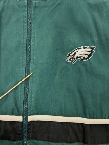 Philadelphia Eagles Canvas Bomber Jacket Size Large NFL