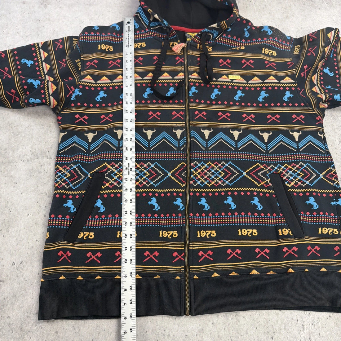 Vintage Avirex Western Aztec Sweatshirt Hoodie Size XL Y2K