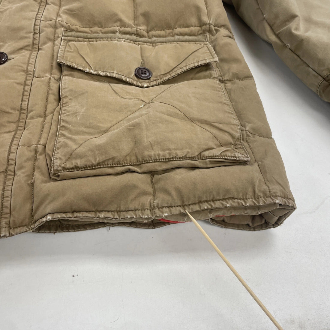 Vintage Eddie Bauer Quilted Down Parka Coat Jacket Size Large Brown