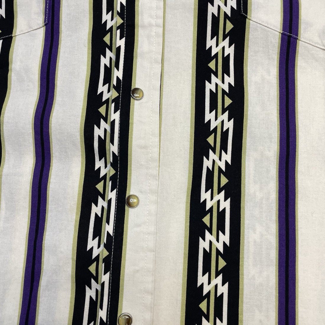 Vintage Roper Western Pearl Snap Shirt Size Large Tall Aztec Ranch