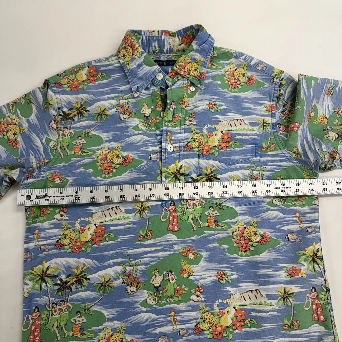 Ralph Lauren Hawaiian Tropical Short Sleeve Button Up Shirt Medium Pullover