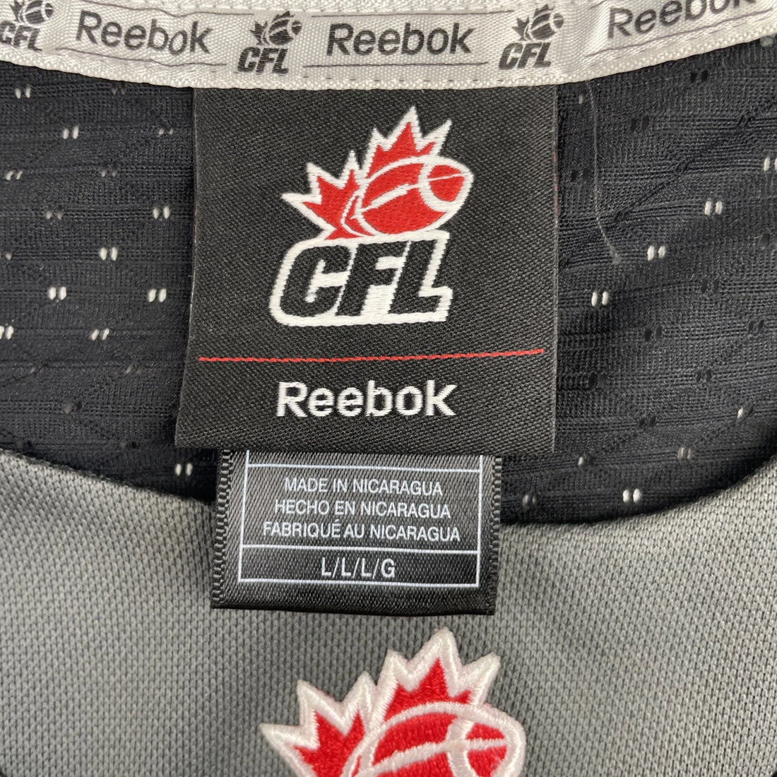 Grey Cup CFL Reebok Football Jersey Size Large