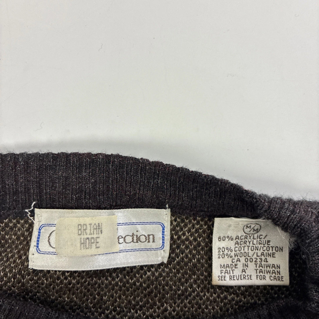 Paisley Knit Crewneck Sweater Size Medium