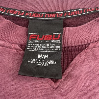 Vintage FUBU Crewneck Sweatshirt Size Medium Red Y2K