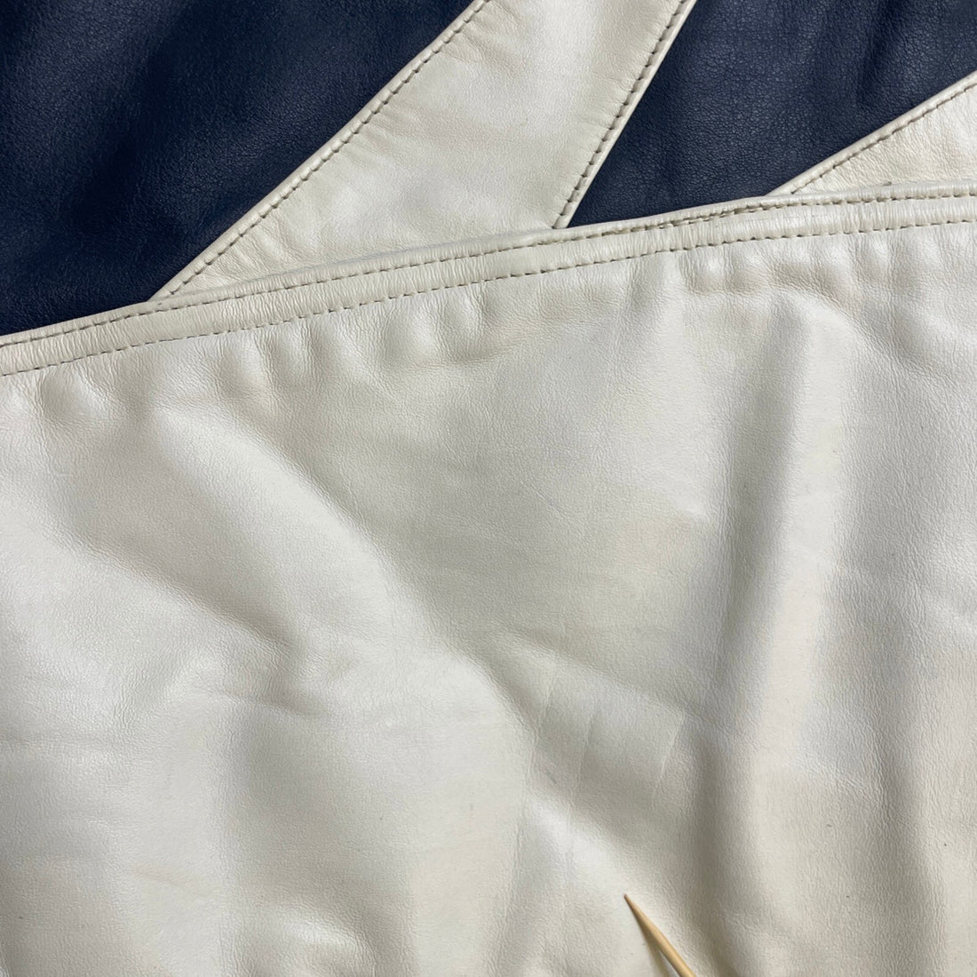 Vintage Teknic Leather Racing Jacket Size 42 Blue