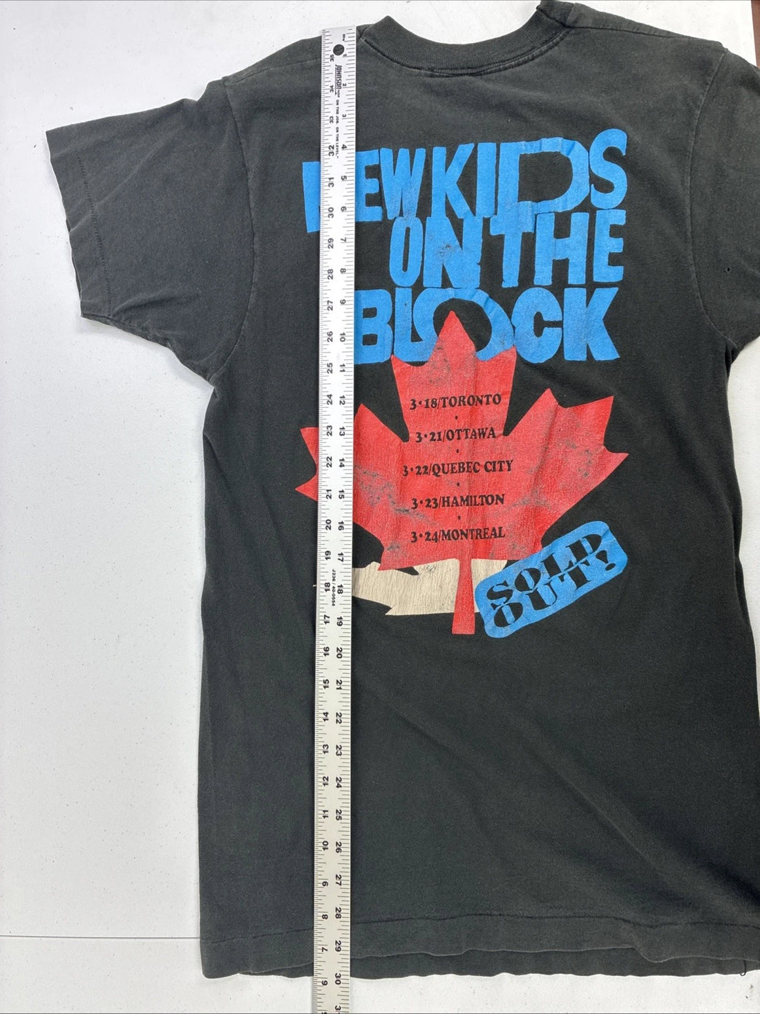 Vintage New Kids On The Block Canada Tour T-Shirt Size Small 1989 80s
