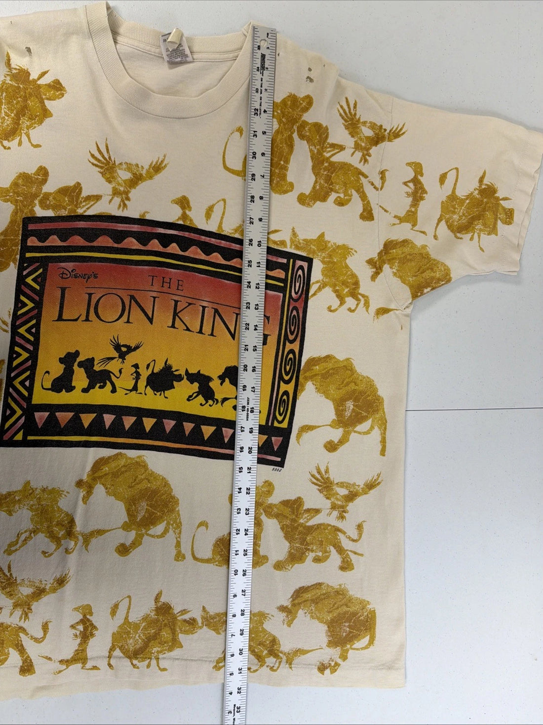 Vintage Lion King Disney T-Shirt OSFA All Over Print Movie Promo 90s