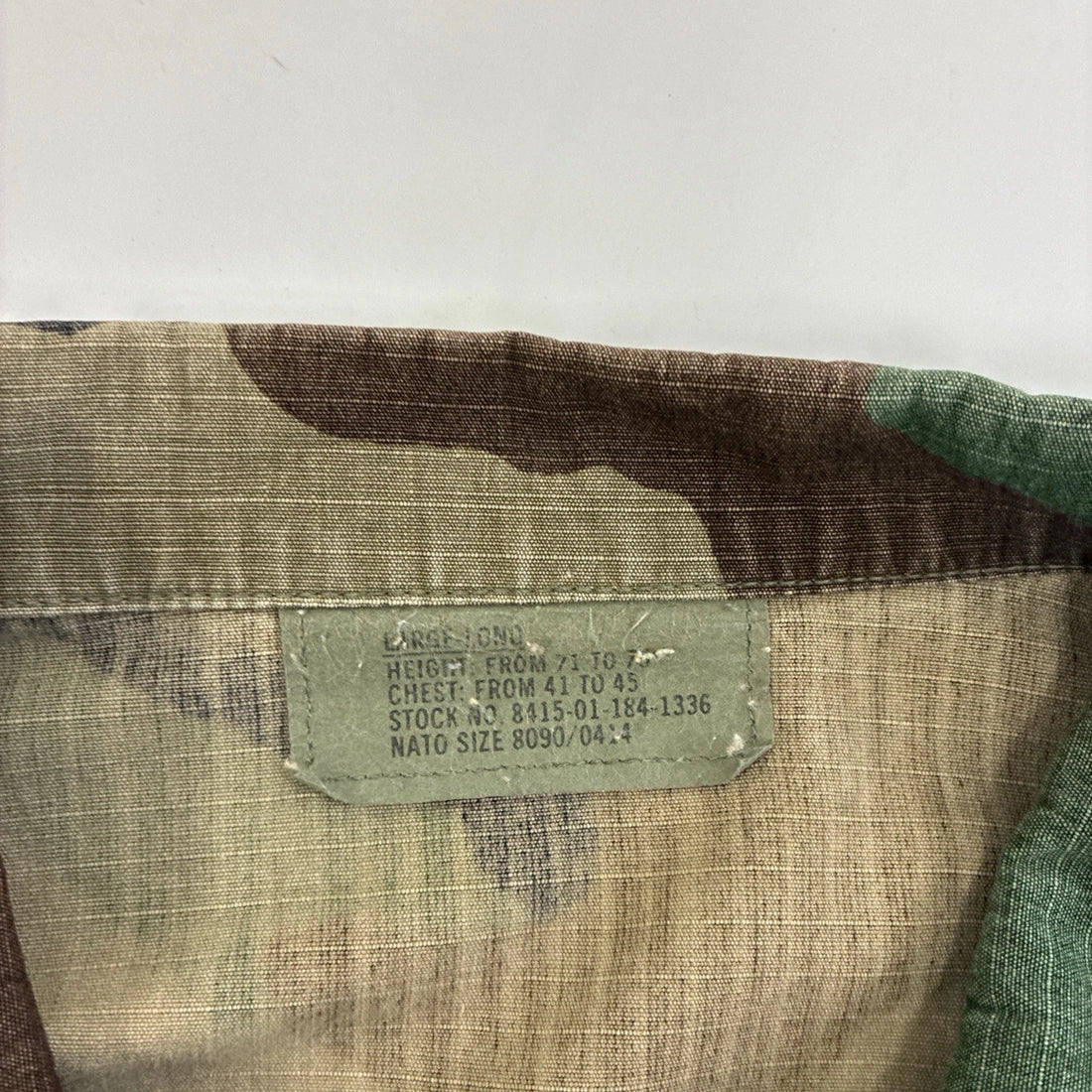 Vintage U.S. Army Hot Weather Woodland Camo Combat Jacket Size Large Long