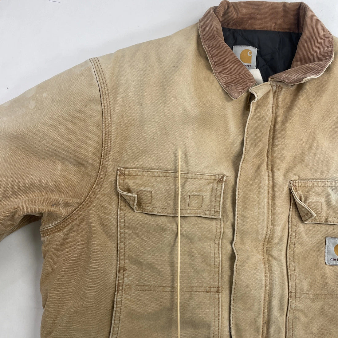 Vintage Carhartt Canvas Arctic Work Jacket Size Large Brown