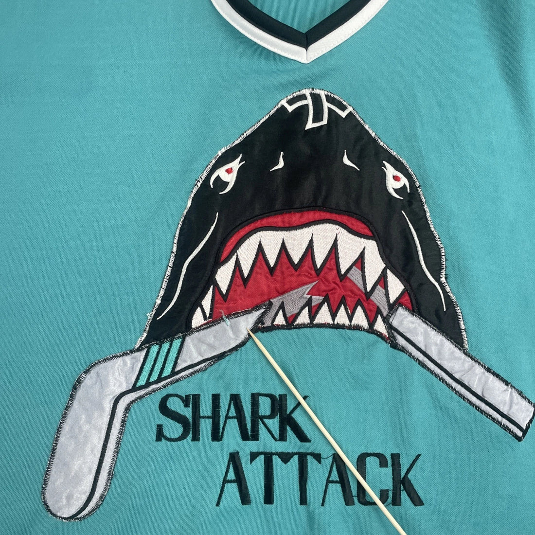 Vintage Southpole Shark Attack Hockey Jersey Size XL Y2K