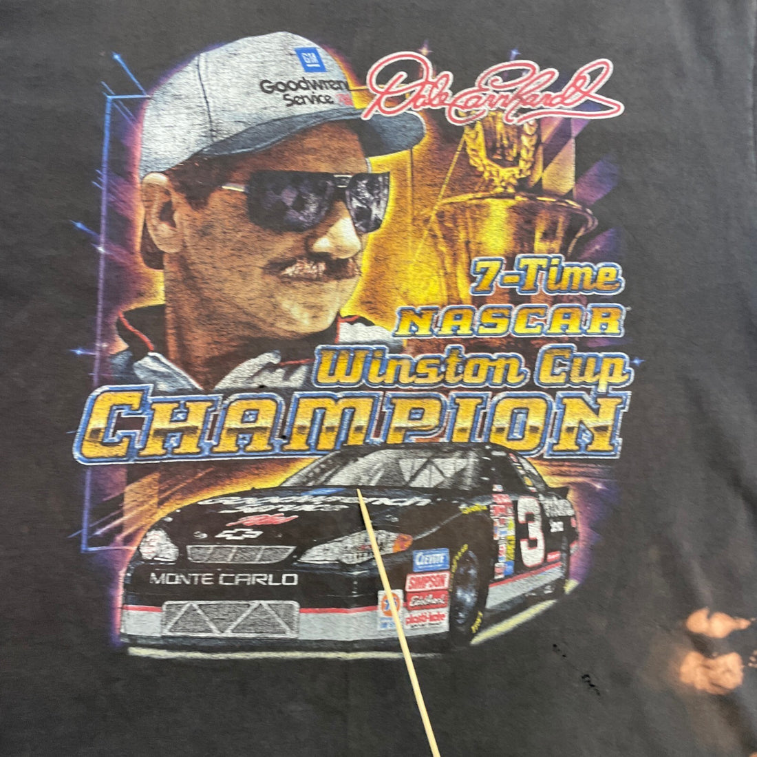 Vintage Dale Earnhardt 7 Time Winston Cup Champion T-Shirt Size XL NASCAR