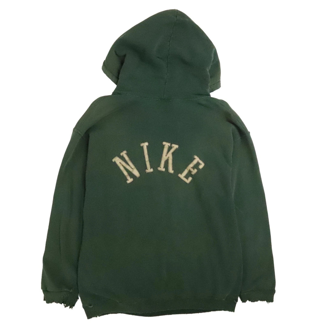 Vintage Nike Sweatshirt Hoodie Size Large Green Distressed 90s