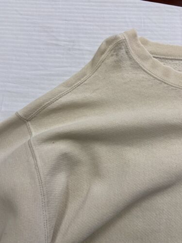 Vintage Nike Sweatshirt Crewneck Size 2XL Cream Embroidered Swoosh
