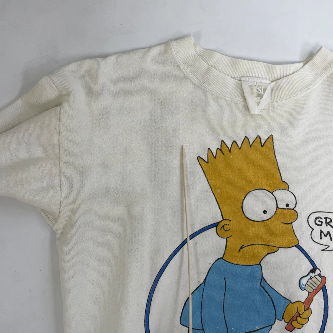 Vintage Bart Simpson Gross Man Crewneck Sweatshirt Size Small 1990 90s