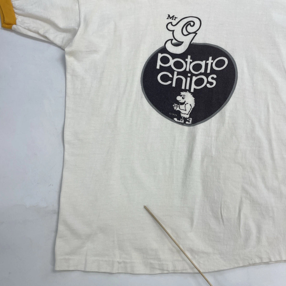 Vintage Mr G Potato Chips Champion Ringer T-Shirt Size Large 80s