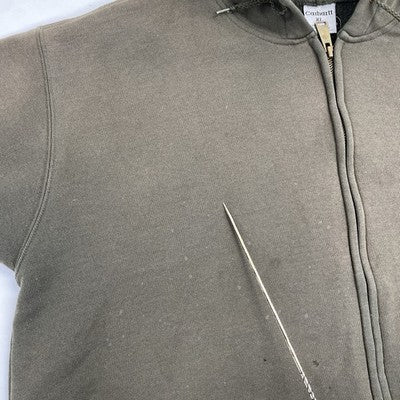 Vintage Carhartt Full Zip Sweatshirt Hoodie Size XL Green