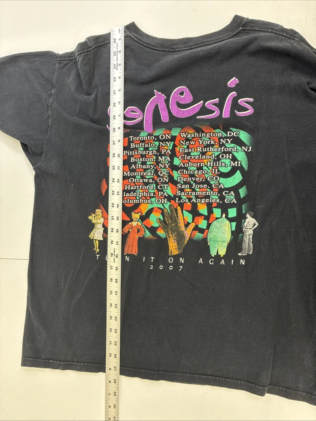 Genesis Turn It On Again 2007 Tour T-Shirt Size XL