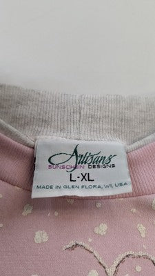 Vintage Winter Rabbit Crewneck Sweatshirt Large XL All Over Print Nature 90s
