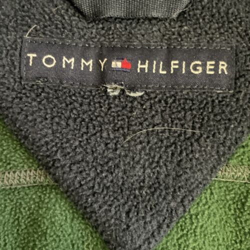 Vintage Tommy Hilfiger 1/4 Zip Fleece Jacket Size XL Green