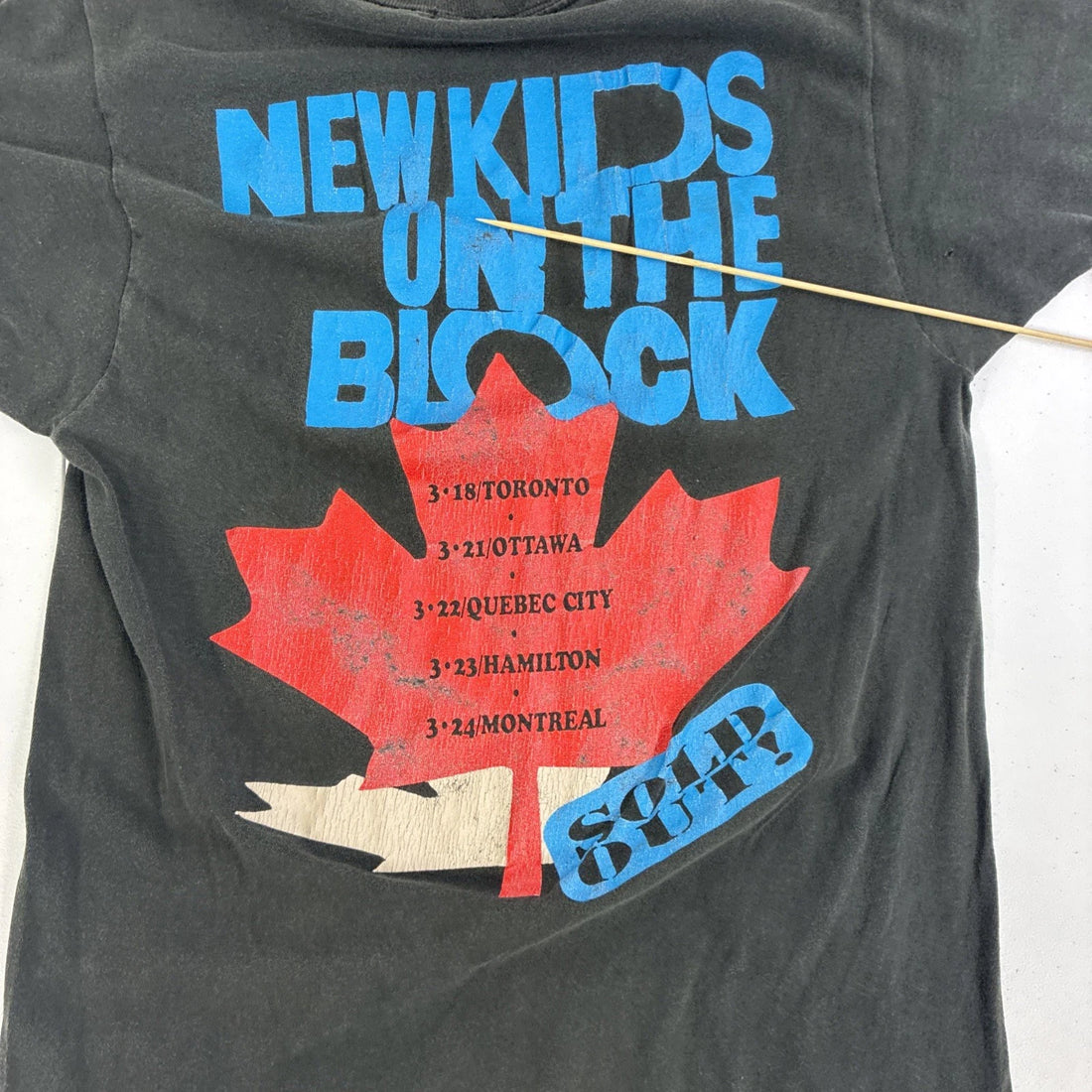 Vintage New Kids On The Block Canada Tour T-Shirt Size Small 1989 80s
