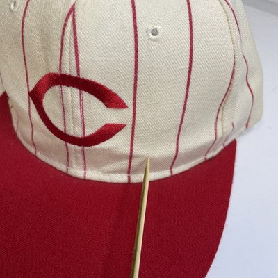 Vintage Cincinnati Reds Wool American Needle Snapback Hat Cap Pinstripe MLB
