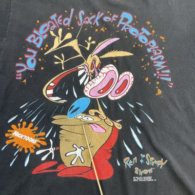 Vintage Ren & Stimpy You Bloated Sack Protoplasm Nicktoons T-Shirt XL Cartoon