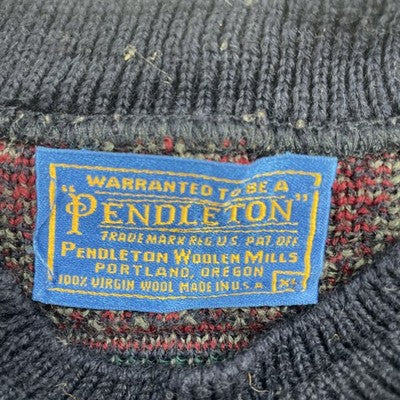 Vintage Deer Pendleton Crewneck Sweater Size XL Western Aztec