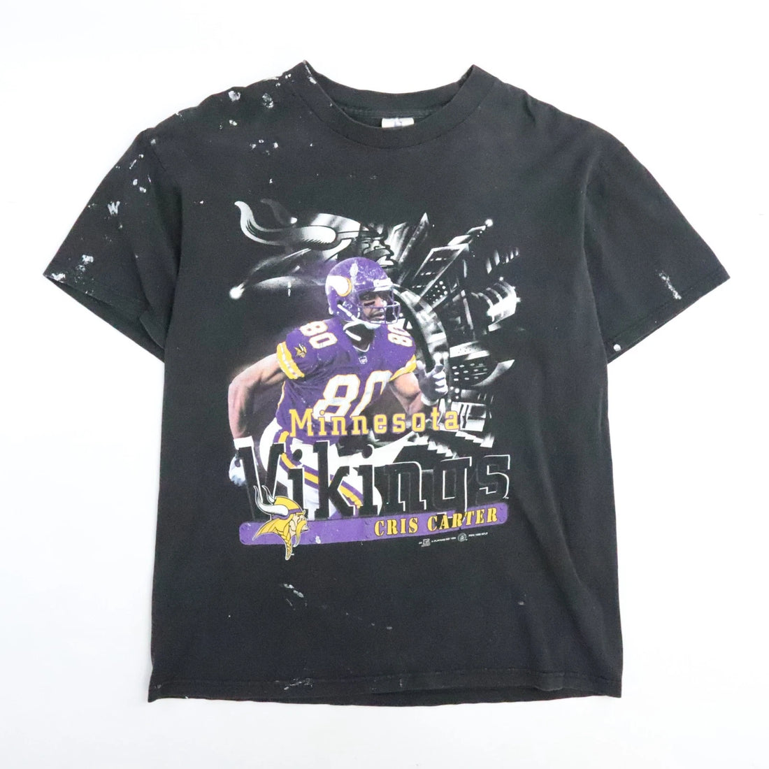 Vintage Minnesota Vikings Cris Carter T-Shirt Size Large 1998 90s NFL